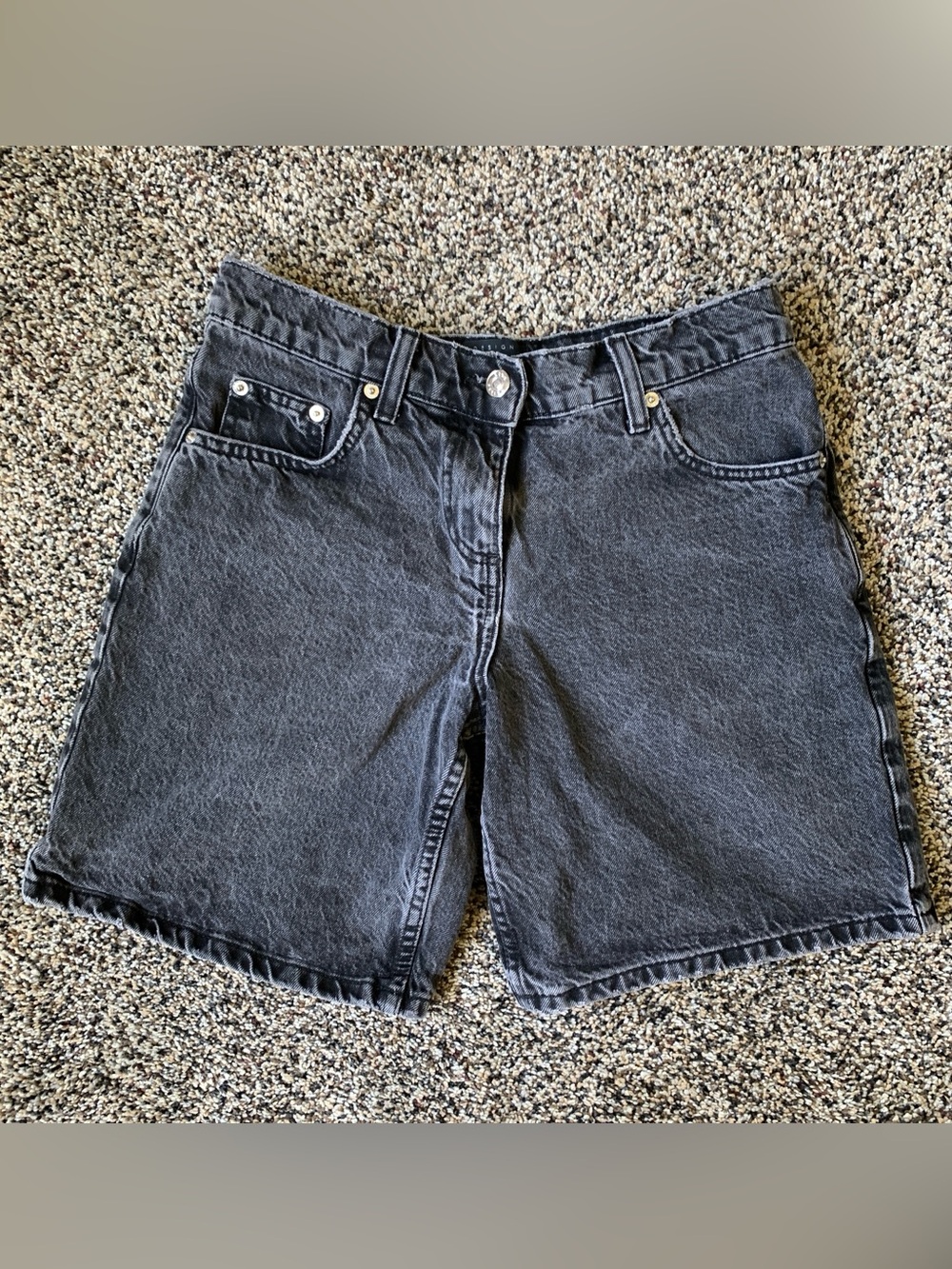 ASOS Design black denim shorts in a UK 4 EU 32 US 0